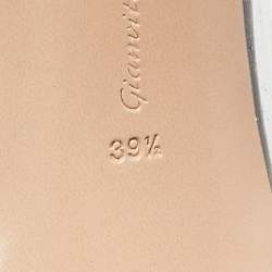 Pre Owned Gianvito Rossi Black Patent Leather and PVC Plexi Pumps Size 39.5