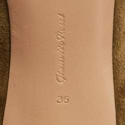 Pre Owned Gianvito Rossi Olive Green Suede Pointed Toe Pumps Size 36