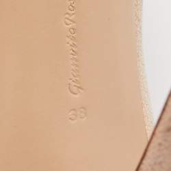 Pre Owned Gianvito Rossi Metallic Gold Suede Pointed Toe Pumps Size 38