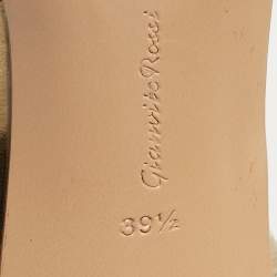 Pre Owned Gianvito Rossi Green/Silver Leather and PVC Slingback Pumps Size 39.5