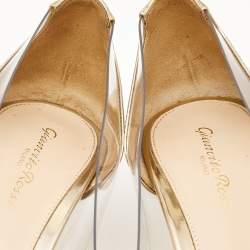 Gianvito Rossi Two Tone Leather and PVC Plexi Pumps Size 40