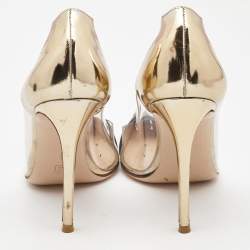 Gianvito Rossi Two Tone Leather and PVC Plexi Pumps Size 40