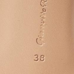 Pre Owned Gianvito Rossi White PVC Elle 105 Slide Sandals Size 38