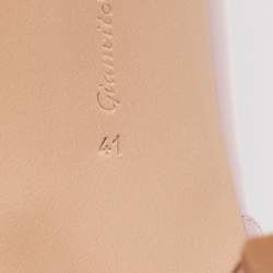 Pre Owned Gianvito Rossi Pink Patent Leather and PVC Plexi Pointed Toe Pumps Size 41