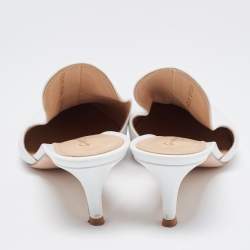 Pre Owned Gianvito Rossi White Leather Aramis Mules Size 36