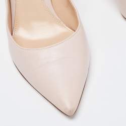 Pre Owned Gianvito Rossi Pink Leather Pointed Toe Pumps Size 37.5