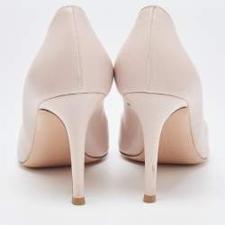 Pre Owned Gianvito Rossi Pink Leather Pointed Toe Pumps Size 37.5
