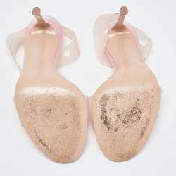 Pre Owned Gianvito Rossi Pink PVC Metropolis Slingback Sandals Size 36