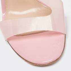 Pre Owned Gianvito Rossi Pink PVC Metropolis Slingback Sandals Size 36