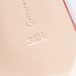 Pre Owned Gianvito Rossi Red Patent and PVC Plexi Pumps Size 38.5