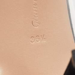 Pre Owned Gianvito Rossi Black Suede and PVC Plexi Pointed Toe Pumps Size 36.5