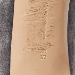 Pre Owned Gianvito Rossi Grey Suede Jane Ankle Booties Size 38.5