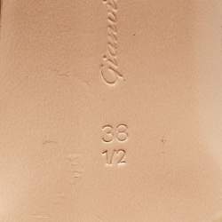 مملوكة مسبقًا Gianvito Rossi Beige PVC and Leather Helmut Ankle Boots Size 38.5