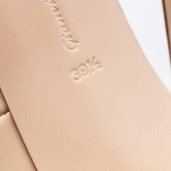 Pre Owned Gianvito Rossi Beige Leather Pointed Toe Pumps Size 39.5