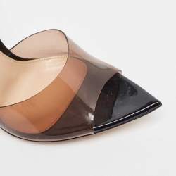 Gianvito Rossi Black/Brown PVC Elle Slides Size 37 