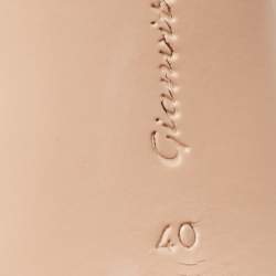 Pre Owned Gianvito Rossi Black Satin and Mesh Open Toe Cut Out Slingback Booties Size 40