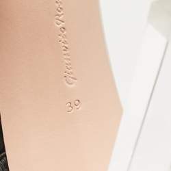 Pre Owned Gianvito Rossi Black Leather and PVC Portofino Ankle Strap Sandals Size 39