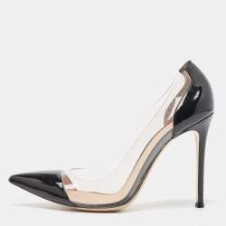 Gianvito rossi store silver plexi pumps