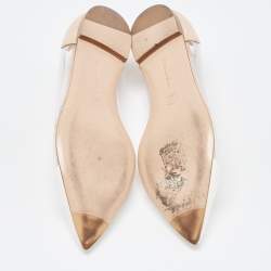 Pre Owned Gianvito Rossi Tricolor Patent and PVC Ballet Flats Size 35