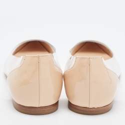 Pre Owned Gianvito Rossi Tricolor Patent and PVC Ballet Flats Size 35