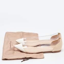 Pre Owned Gianvito Rossi Tricolor Patent and PVC Ballet Flats Size 35