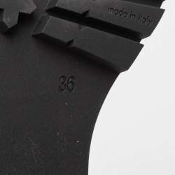 Pre Owned Gianvito Rossi Black Fabric Sock Ankle Boots Size 36