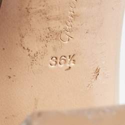 Pre Owned Gianvito Rossi Beige Leather Slingback Pumps Size 36.5