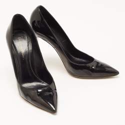 Pre Owned Gianvito Rossi Black Patent Leather Pointed Toe Pumps Size 40