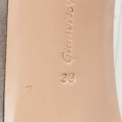 Pre Owned Gianvito Rossi Grey Suede and PVC Plexi Pointed Toe Pumps Size 39