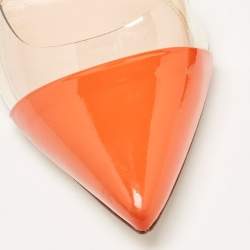 Pre Owned Gianvito Rossi Multicolor Patent Leather and PVC Plexi Pumps Size 39.5