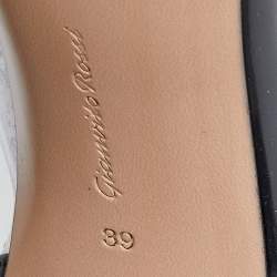 Pre Owned Gianvito Rossi Black/Transparent PVC and Leather Helmut Lace Up Boots Size 39