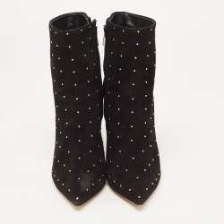 Gianvito Rossi  Black Suede Studded Ankle Boots Size 41