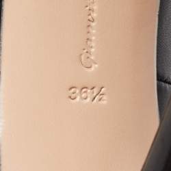 Pre Owned Gianvito Rossi Black Leather Pointed Toe Pumps Size 36.5