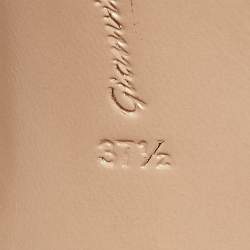 Pre Owned Gianvito Rossi Black/Beige Suede, Patent Leather and PVC Ankle Strap Sandals Size 37.5