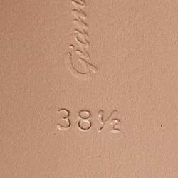 Pre Owned Gianvito Rossi Red Suede Bow Slide Sandals Size 38.5