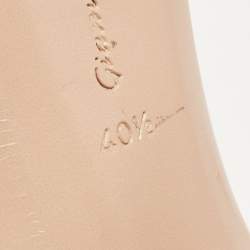 Pre Owned Gianvito Rossi Silver Leather Ankle Strap Sandals Size 40.5