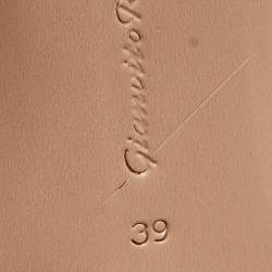 Pre Owned Gianvito Rossi Black Suede and PVC Plexi Pointed Toe Mule Sandals Size 39