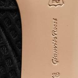 Pre Owned Gianvito Rossi Black Mesh and Suede Knee Length Boots Size 39