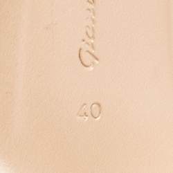 Pre Owned Gianvito Rossi Blue Denim Open Toe Lace Up Boots Size 40