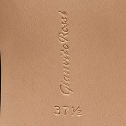 Pre Owned Gianvito Rossi Black Suede Slingback Pumps Size 37.5