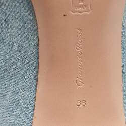 Pre Owned Gianvito Rossi Blue Denim Calf Length Boots Size 38