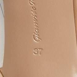 Pre Owned Gianvito Rossi Beige PVC and Patent Plexi Pumps Size 37