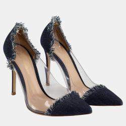 Gianvito Rossi Denim and PVC Pointed High Heel Size EU 39