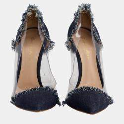Gianvito Rossi Denim and PVC Pointed High Heel Size EU 39