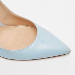 Gianvito Rossi Light Blue Leather Pointed Toe Pumps Size 39