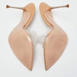 Pre Owned Gianvito Rossi Transparent PVC Open Toe Mules Size 38