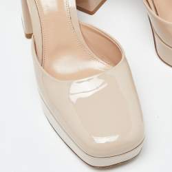 Gianvito Rossi Beige Vian Platform Pumps Size 39.5