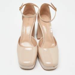 Gianvito Rossi Beige Vian Platform Pumps Size 39.5