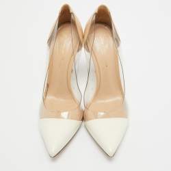 Pre Owned Gianvito Rossi Tricolor Leather and PVC Plexi Pumps Size 37