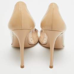 Pre Owned Gianvito Rossi Tricolor Leather and PVC Plexi Pumps Size 37